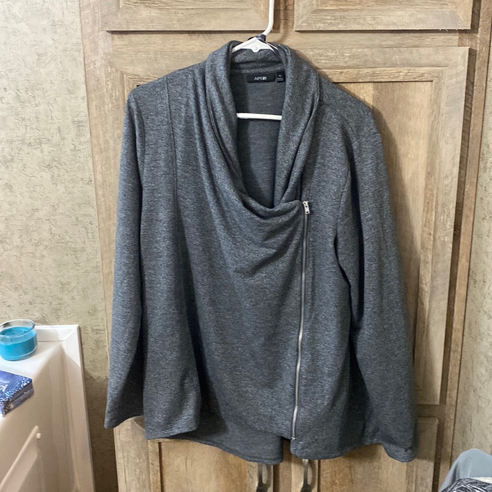 Apt 9 Wrap Style grey jacket size XLarge